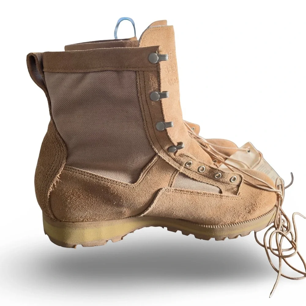 NWT Wellco Army Combat Boot Temperate Weather Vibram Suede‎ Tan Mens Size 15.5 R